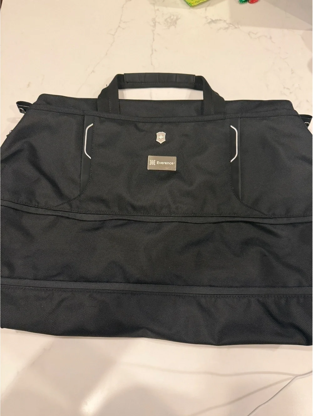 Victorinox Black Travel Duffel Bag with Multiple Compartments